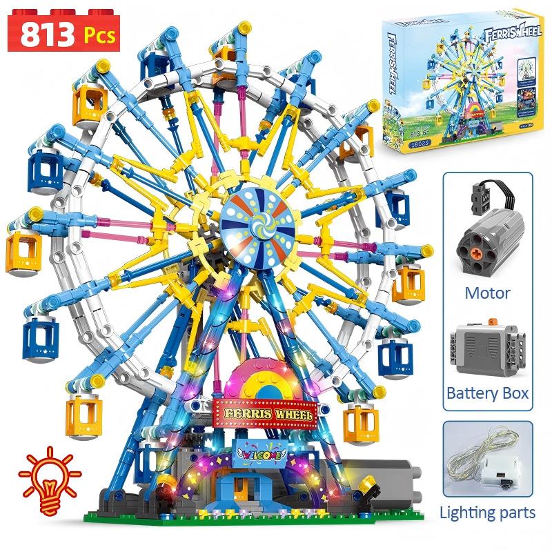 Solar System Orrery - ZKZC City Friends MOC Rotierende Riesenrad-Bausteine,