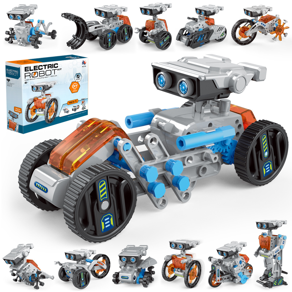 Science Kit - 12-in-1-Wissenschaftsexperiment, Solarroboter, Spielzeug, DIY, Gebäude, angetriebenes