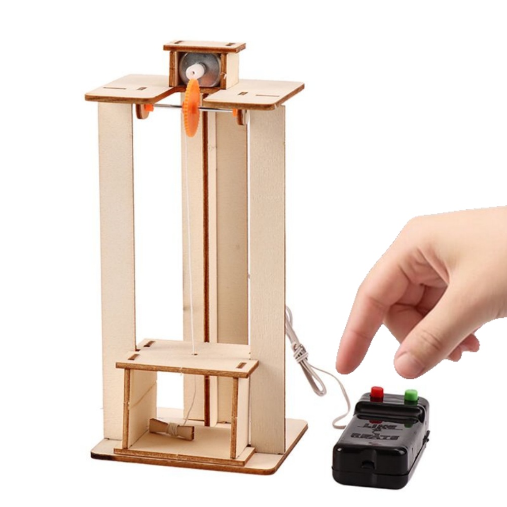 Science Nature - DIY Elektrisches Aufzug-Modell Puzzle-Spielzeug Wissenschafts-Experimentier-Set Kreative