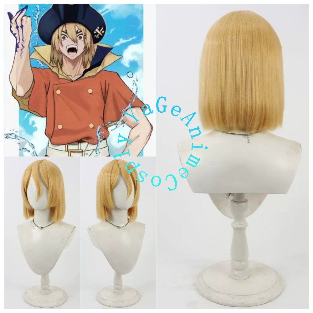 Science Nature - Dr. Stone Ryusui Nanami Cosplay-Perücke, natürlich
