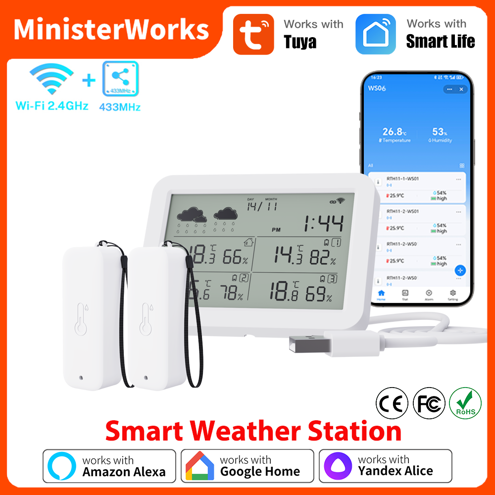 Tuya WiFi-Wetterstation RF433  – Weather Station Indoor Bewertung und Preis