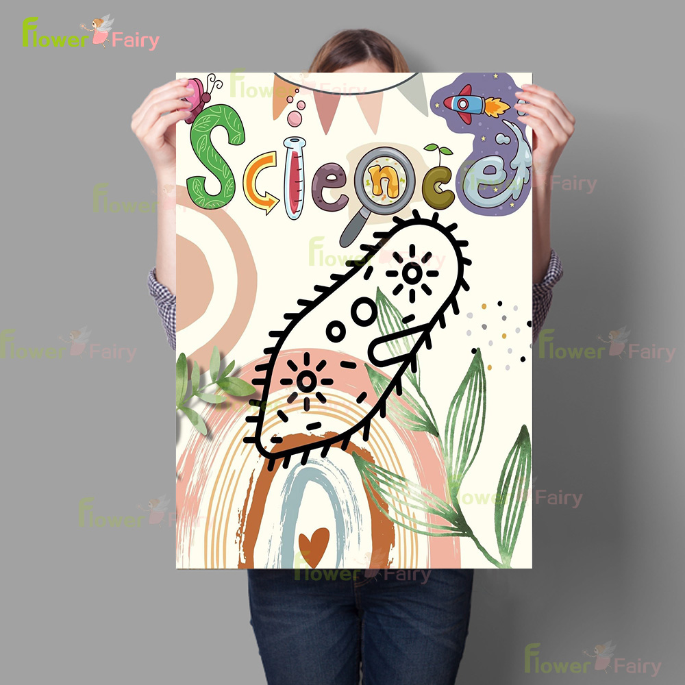Cartoon Mikrobiologie Aquarell – Science Nursery Bewertung und Preis